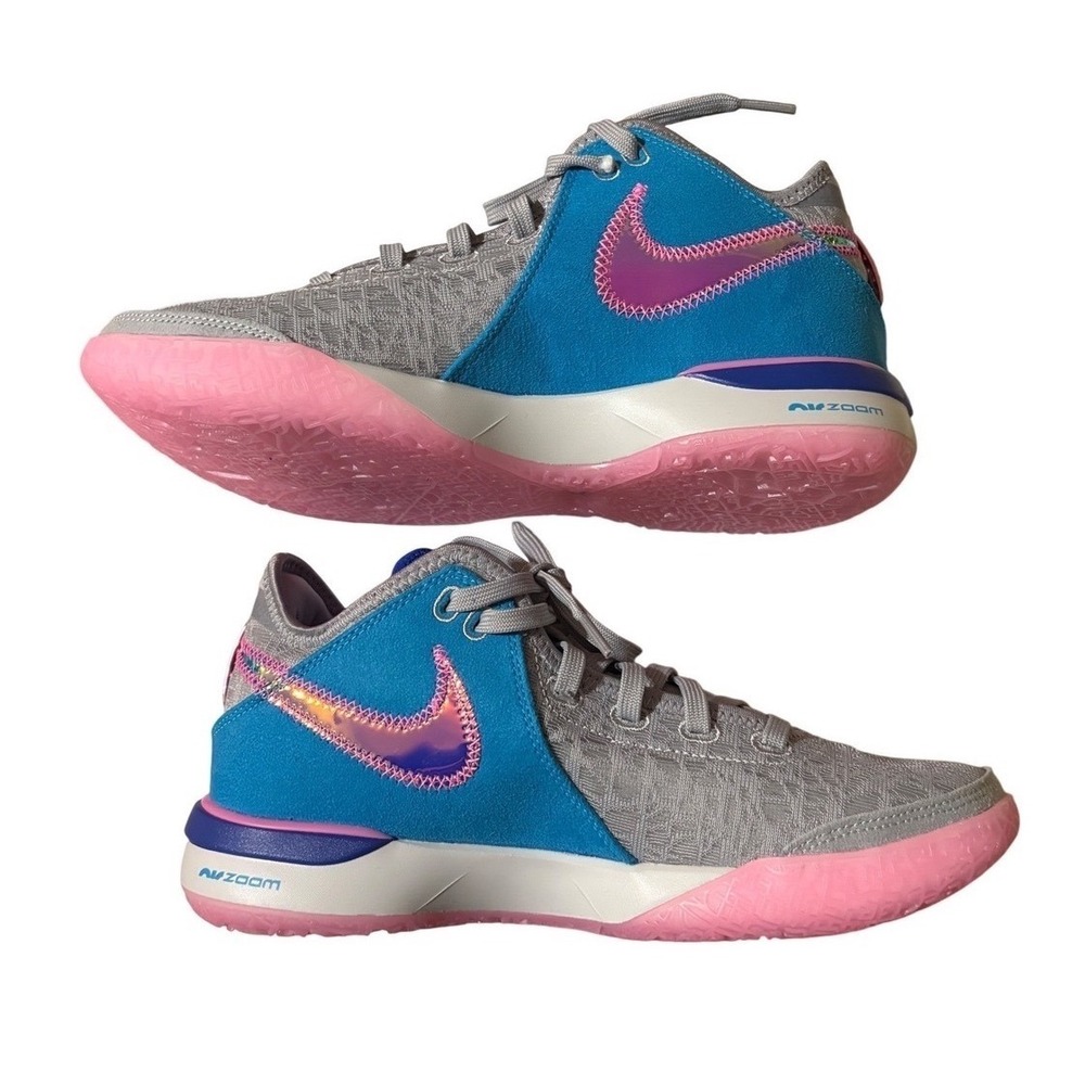 Nike LeBron Zoom NXXT Gen Basketball Volleyball Shoes Grey Pink Blue DR8784 002
